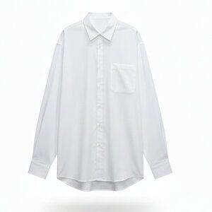 NWOT | Men's Classic White Long Sleeve Button Up Dress Shirt Business | 3XL